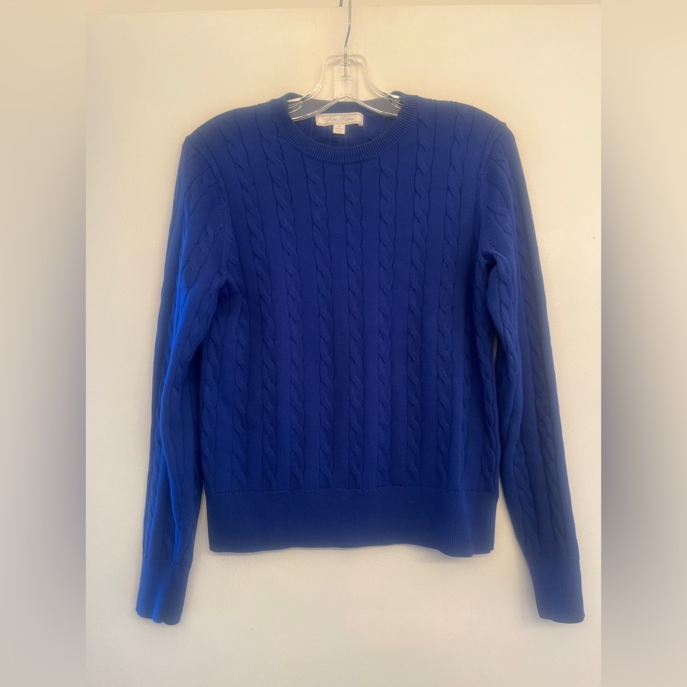 Supima Cotton Cable Crewneck Sweater size M